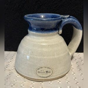 Vintage Clay in Mind Travel Pottery Stoneware Wide Bottom Non-Slip Coffee Mug